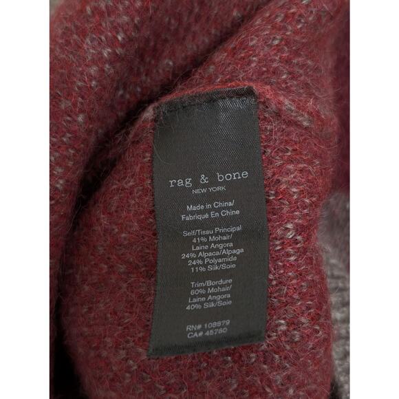 Rag & Bone Leopard Print Crewneck Sweater Size Small Mohair Alpaca Silk Blend - Picture 5 of 7